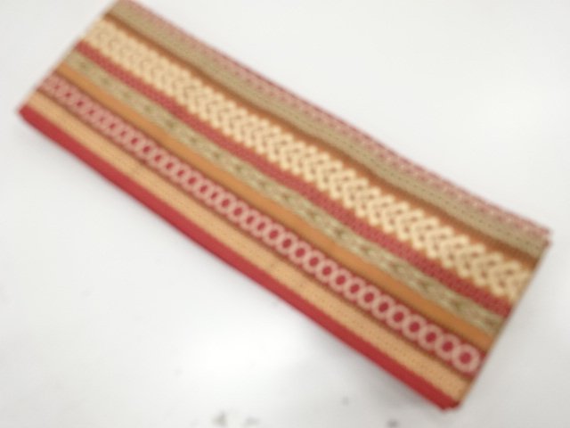 JAPANESE HANHABA OBI / WOVEN KIKKO PATTERN